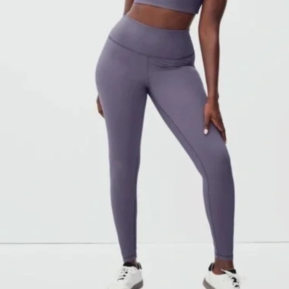 Everlane The Perform Renew High Rise Purple Gray Athleisure Ankle‎ Leggings